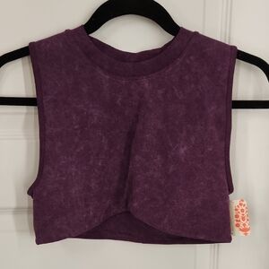 NWT Free People Purple Sleeveless Crop Top